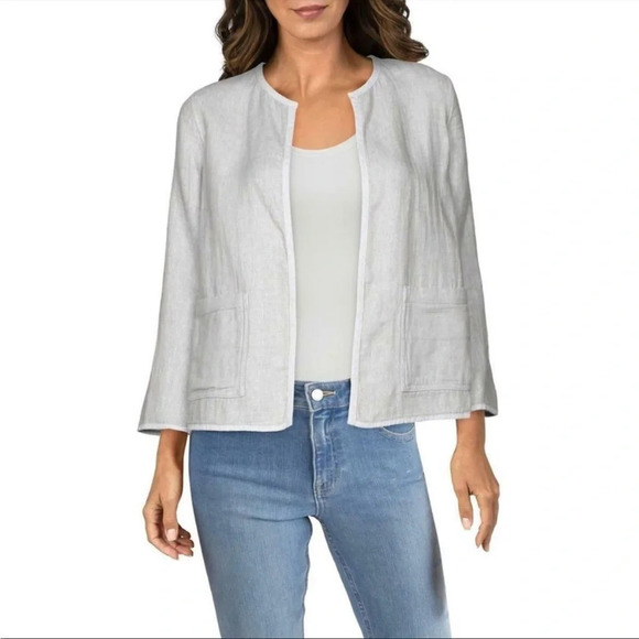 Eileen Fisher Organic Linen Reversible Jacket Size S - Picture 4 of 7
